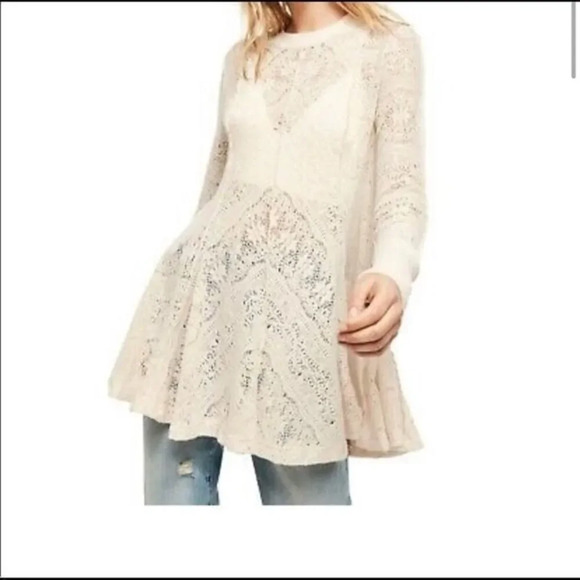 Free people Ivory Coffee Chamoix tunic - Picture 1 of 10